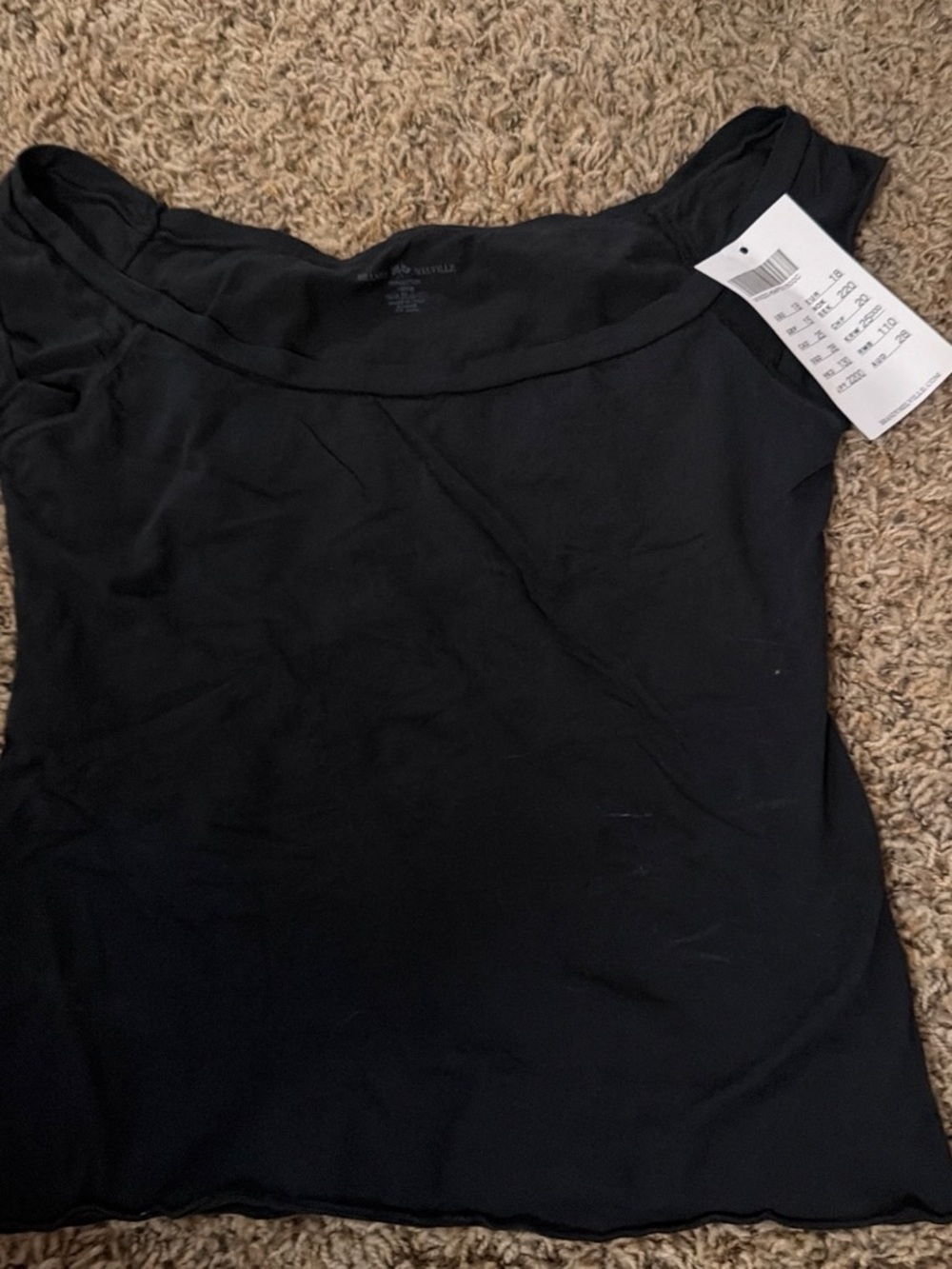 Brandy Melville Black Off-Shoulder Camisole